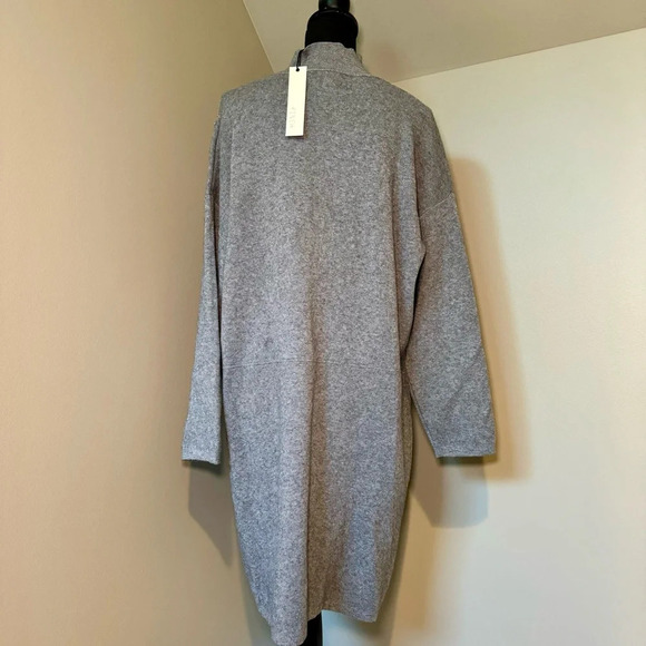 NWT Pinch Double Pocket Tunic Dress in Grey size Large. Mock neck, long sleeve - Picture 2 of 7